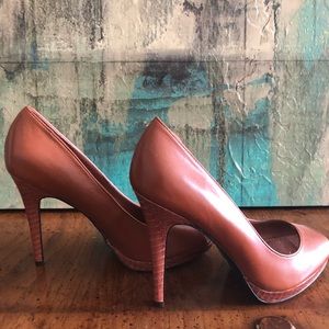 NWOT Ralph Lauren peep toe heels